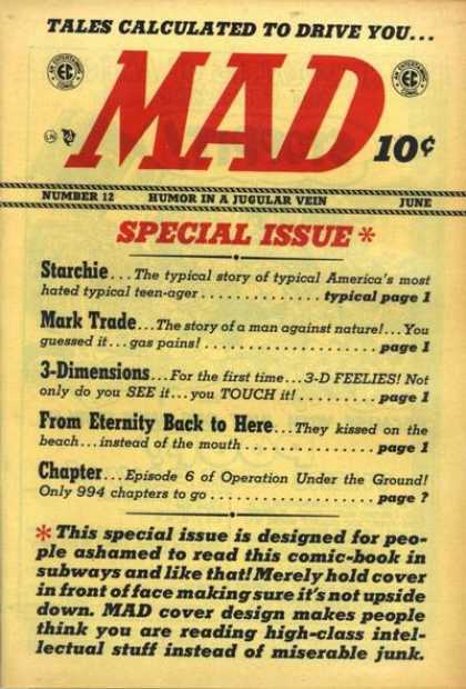 Mad 12 - Issue 12 - Miserable Junk - Tales - Special Issue - June