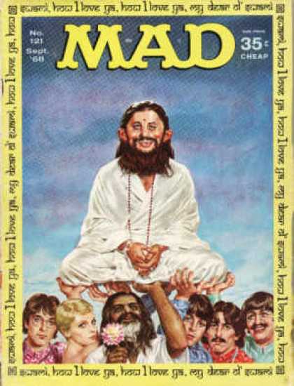 Mad 121 - Alfred E Newman - Beatles - Hare Krishna - Beard - Lotus