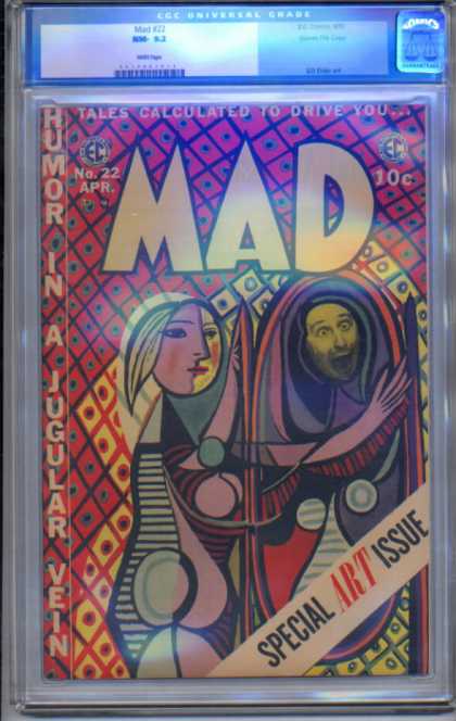 Mad 22 - Special Art Issue - Humor In A Jugular Vein - Tales Calculated To Drive You - Hand - Goofy Face - Harvey Kurtzman