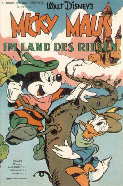 Micky Maus Sonderheft 5 - Mickey Mouse And Donald Duck - Mickey And Donald Climbing Beanstalk - Castle In The Sky - Disney Comic In German - Jack And The Beanstalk Story With Disney Twist