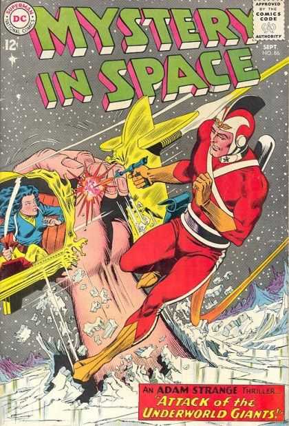 Mystery in Space 86 - Adam Strange - Alanna - Attack Of The Underworld Giants - Giant Hand - Ice