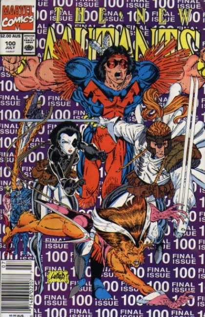 New Mutants 100 - Metamorphis - Overmanly - Indian Superman - Native American Feathered Superhero - Swordfights With Mutant Kittens - Rob Liefeld