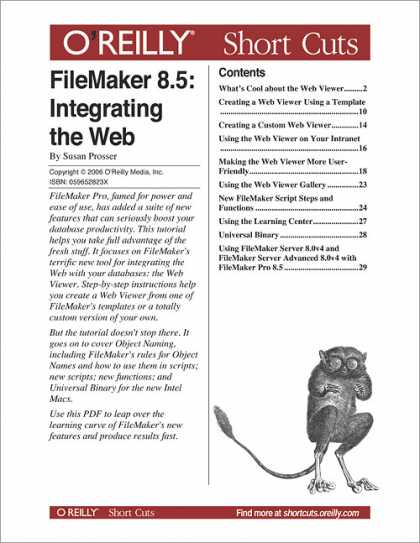 O'Reilly Books - FileMaker 8.5: Integrating the Web