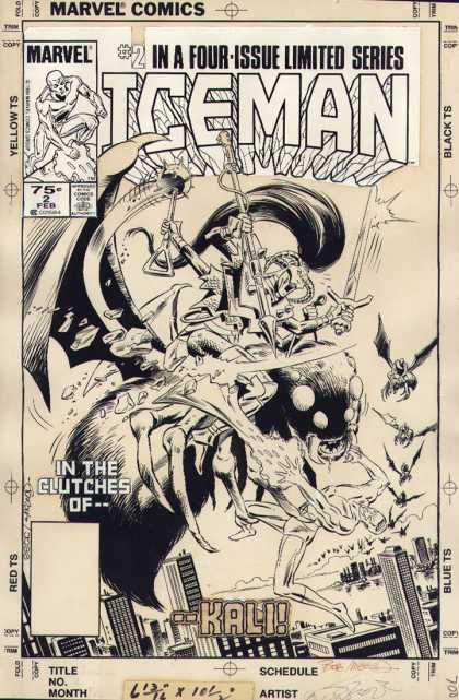 Original Cover Art - Iceman #2 Cover (1984)
