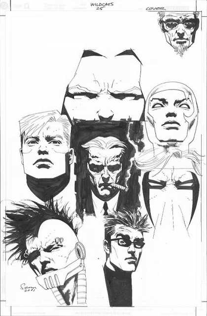 Original Cover Art - Wildcats - Black And White - Sketch - Drawing - Piercing - Glasses