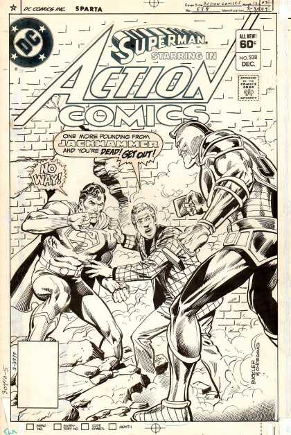 Original Cover Art - Action Comics #538 Cover (1982) - Superman - Action - Evil - Good - War