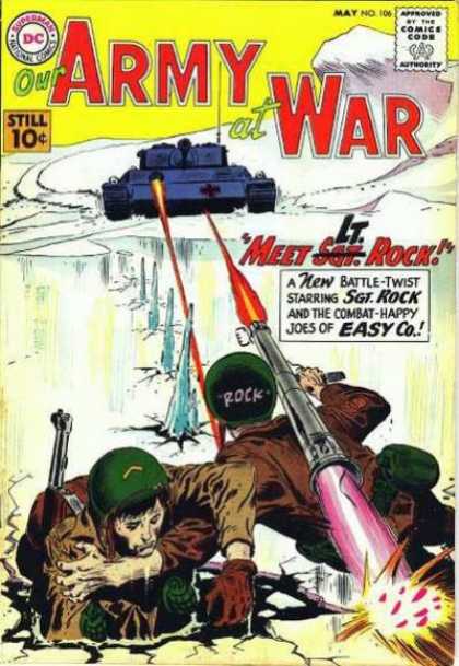 Our Army at War 106 - Comics Code Authority - 10 Cents - Dc - May - Tank - Joe Kubert