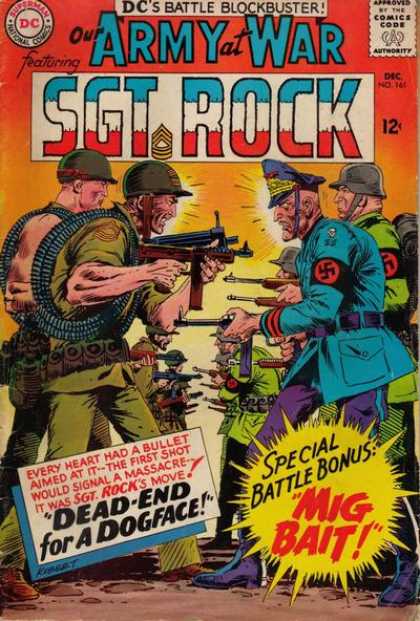 Our Army at War 161 - Sgt Rock - Machine Guns - Nazi - Wwii - Dead-end For A Dogface - Joe Kubert