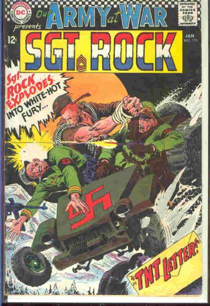 Our Army at War 175 - Explodes - Fury - Letter - Solders - Fighting - Joe Kubert