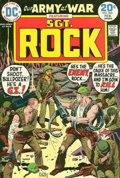 Our Army at War 265 - Dc - Sgt Rock - Bulldozer - Gi - Rock - Joe Kubert