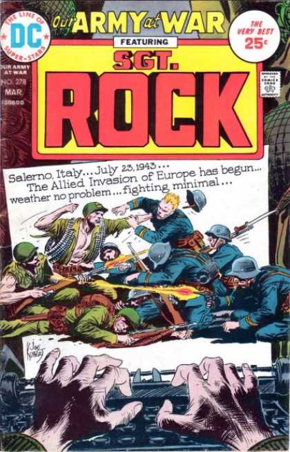 Our Army at War 278 - Soldiers - Salerno Italy - Europe - July 23 1943 - Fighting - Joe Kubert