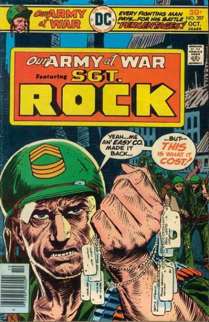 Our Army at War 297 - Soldier - Seargent Rock - Dog Tags - Cost - Casualties - Joe Kubert