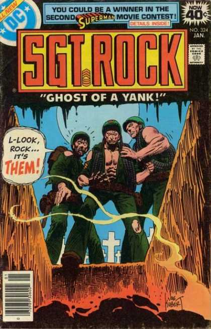 Our Army at War 324 - Sgt Rock - Ghost Of A Yank - Grave - Tombstone - Soldiers