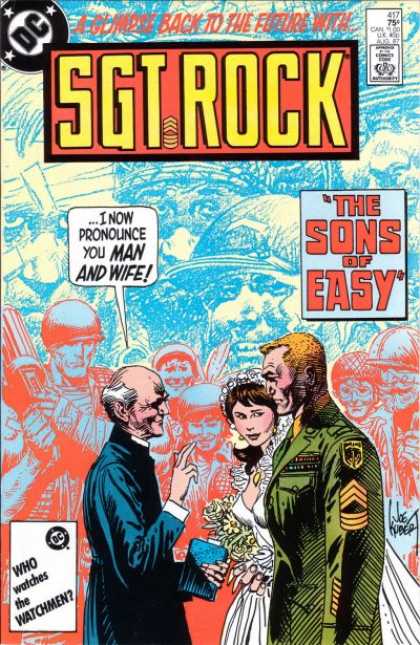 Our Army at War 417 - Sgt Rock - The Sons Of Easy - A Glimpse Back To The Future With - Who Watches The Watchmen - Dc