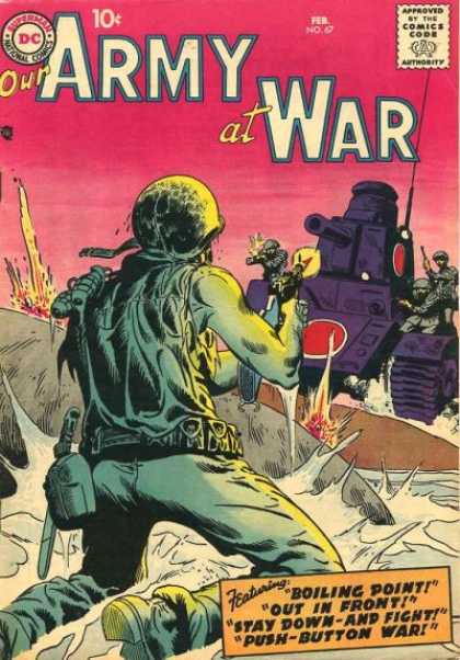Our Army at War 67 - Tank - Soldier - Cantine - Fighting - Last Stand - Joe Kubert