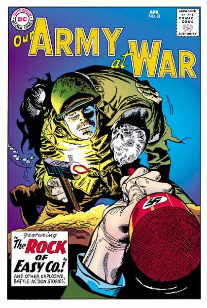 Our Army at War 81 - Dc Comics - The Rock Of Easy Co - Gun - Nazi - Helmet