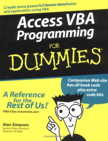 Programming Books - Access VBA Programming For Dummies (For Dummies (Computer/Tech))