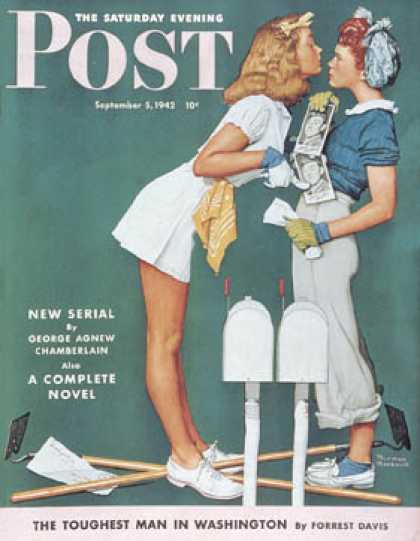 Saturday Evening Post - 1942-09-05: "Double Trouble for Willie   Gillis" (Norman Rockwell)