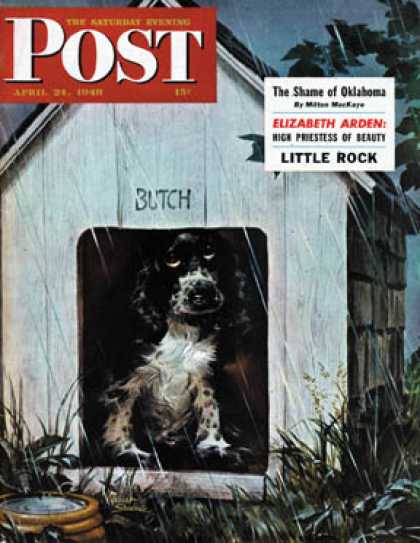 Saturday Evening Post - 1948-04-24: In the Doghouse (Albert Staehle)