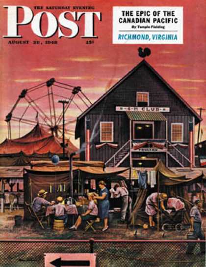Saturday Evening Post - 1948-08-28: Four-H Fair (Stevan Dohanos)