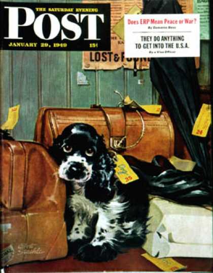 Saturday Evening Post - 1949-01-29: Butch in Lost & Found (Albert Staehle)