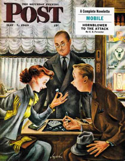 Saturday Evening Post - 1949-05-07: Engagement Ring (Constantin Alajalov)