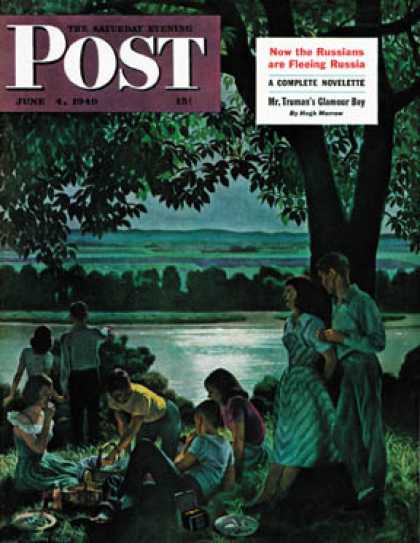 Saturday Evening Post - 1949-06-04: Evening Picnic (John Falter)