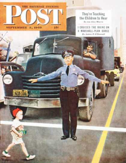 Saturday Evening Post - 1949-09-03: Traffic Cop (George Hughes)