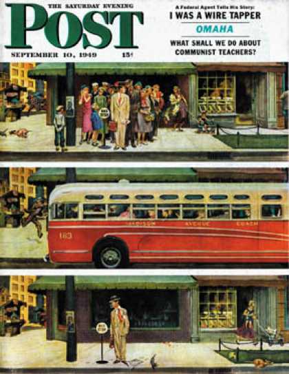 Saturday Evening Post - 1949-09-10: Missed the Bus (Thornton Utz)
