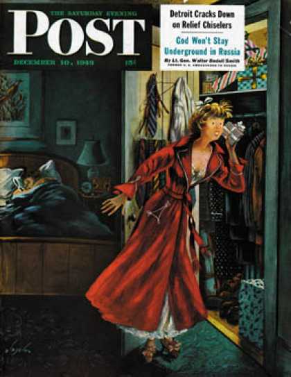 Saturday Evening Post - 1949-12-10: Hidden Gifts (Constantin Alajalov)