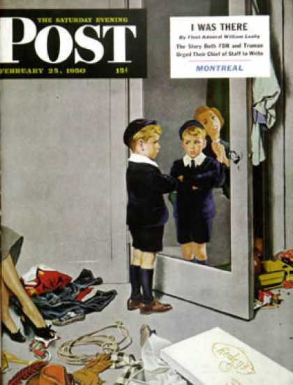 Saturday Evening Post - 1950-02-25: New Blue Suit (George Hughes)