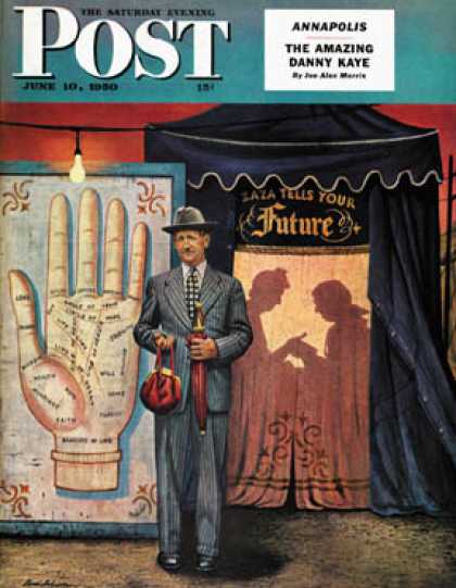 Saturday Evening Post - 1950-06-10: Palmist (Stevan Dohanos)