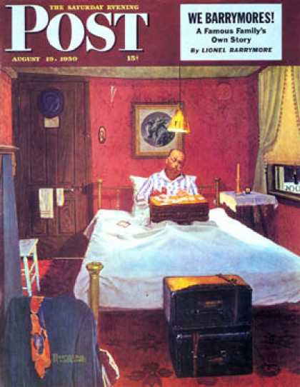 Saturday Evening Post - 1950-08-19: "Solitaire" (Norman Rockwell)