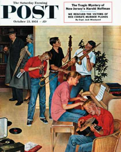 Saturday Evening Post - 1954-10-23: Jam Session (John Falter)