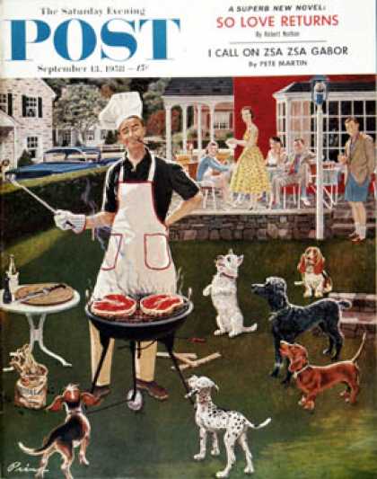 Saturday Evening Post - 1958-09-13: Hot Dogs (Ben Kimberly Prins)