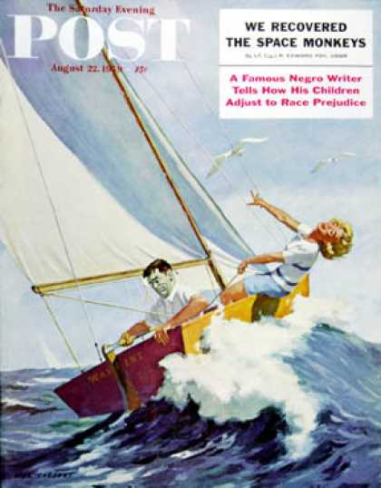 Saturday Evening Post - 1959-08-22: Seasick Sailor (Richard Sargent)