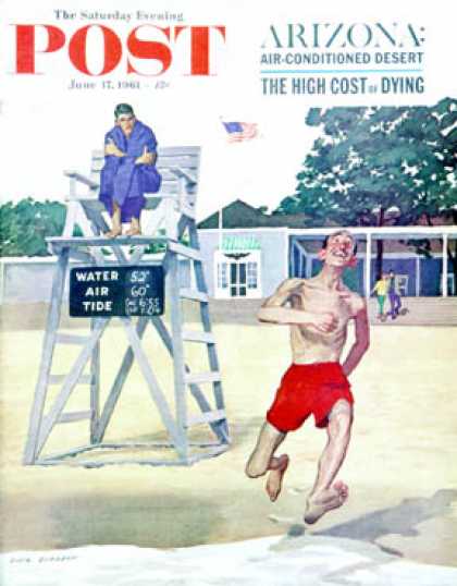Saturday Evening Post - 1961-06-17: Cold Water Swimmer (Richard Sargent)