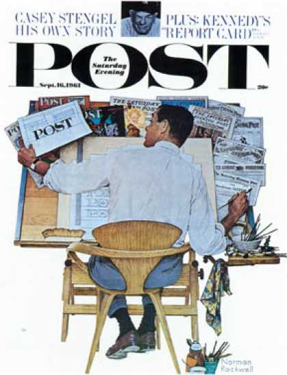 Saturday Evening Post - 1961-09-16: "Artist at Work" (Norman Rockwell)