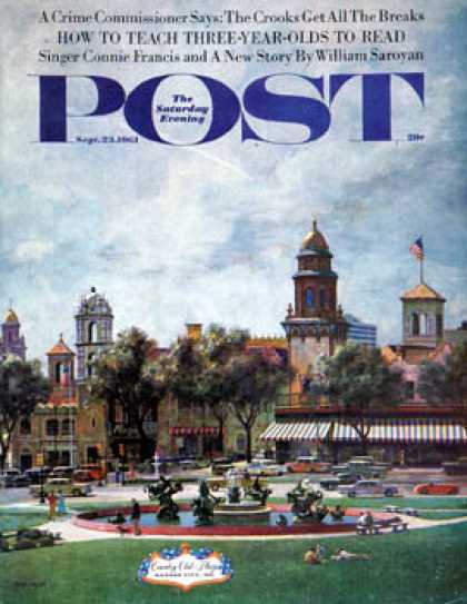 Saturday Evening Post - 1961-09-23: Kansas City (John Falter)