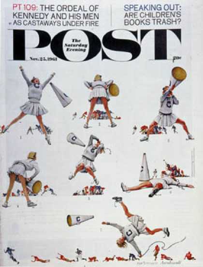 Saturday Evening Post - 1961-11-25: "Cheerleader" (Norman Rockwell)