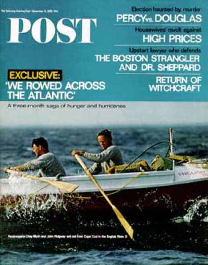 Saturday Evening Post - 1966-11-05: We Rowed Across the Atlantic (Fred Kaplan)