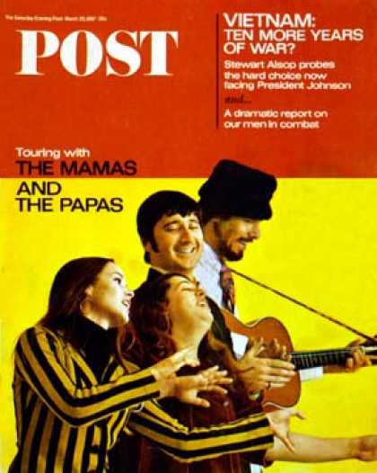 Saturday Evening Post - 1967-03-25: Mamas and the Papas (Dan Wynn)