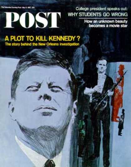 Saturday Evening Post - 1967-05-06: Kennedy & Oswald (Fred Otnes)