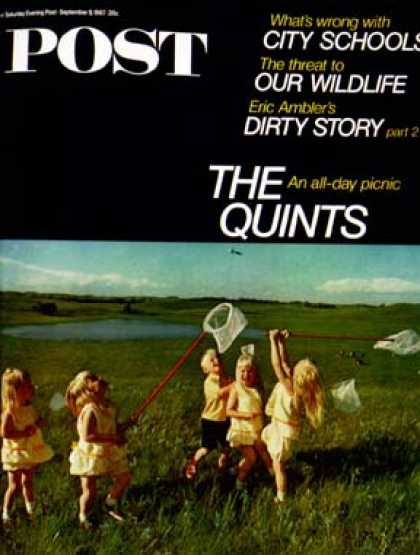 Saturday Evening Post - 1967-09-09: The Quints at Four (John Launois)