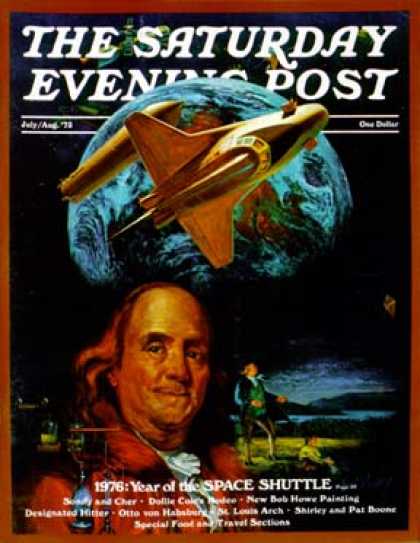 Saturday Evening Post - 1973-07-01: Franklin and the Space Shuttle (B. Winthrop)