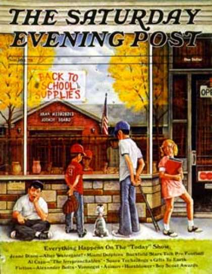 Saturday Evening Post - 1973-09-01: School Supplies (R. Howe)