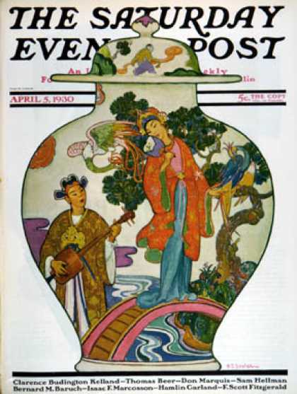 Saturday Evening Post - 1930-04-05: Oriental Vase (Henry Soulen)