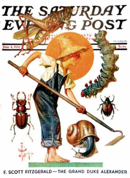 Saturday Evening Post - 1932-06-04: Garden Pests (J.C. Leyendecker)