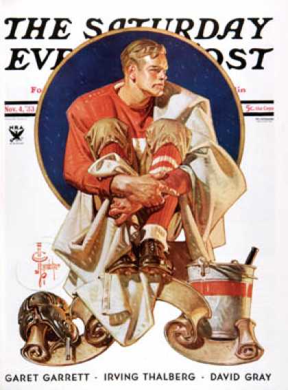 Saturday Evening Post - 1933-11-04: Football Hero (J.C. Leyendecker)