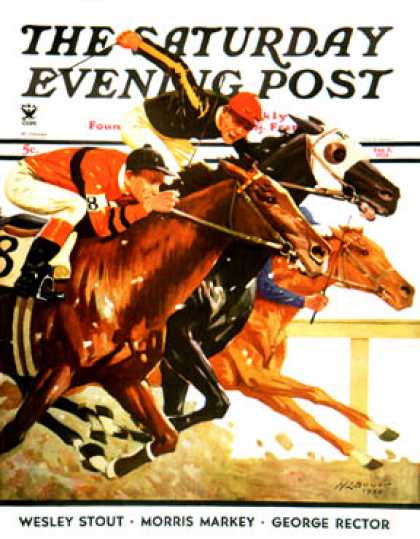 Saturday Evening Post - 1934-08-04: Thoroughbred Race (Maurice Bower)